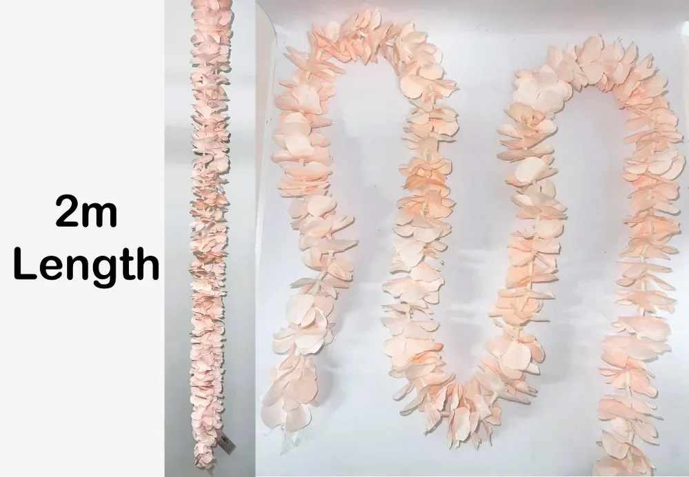 Apricot Orchid Petal Garland 2m