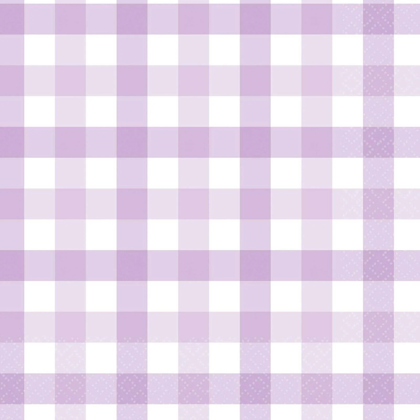 Gingham Lunch Napkin FSC Pastel Purple 16 Pack