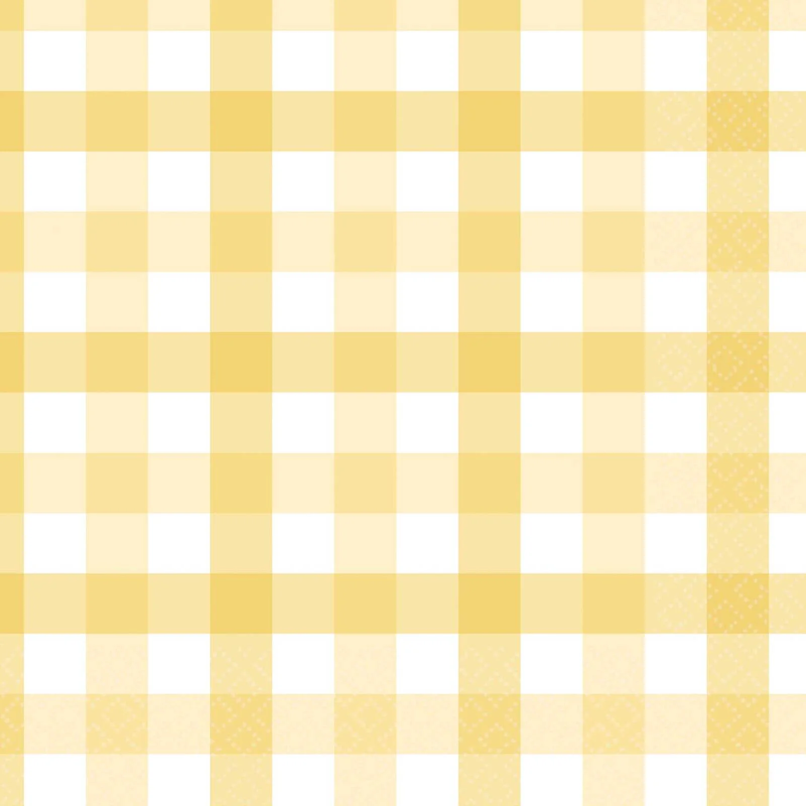 Gingham Lunch Napkin FSC Pastel Yellow 16 Pack