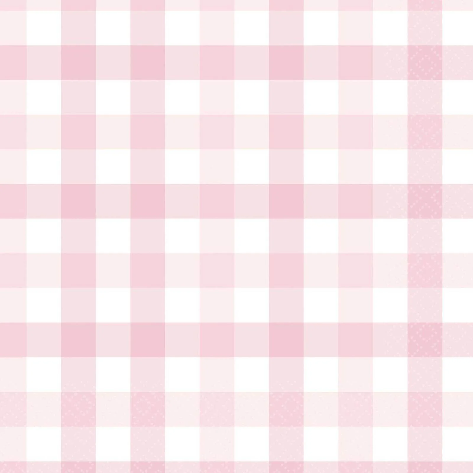 Gingham Lunch Napkin FSC Pastel Pink 16 Pack