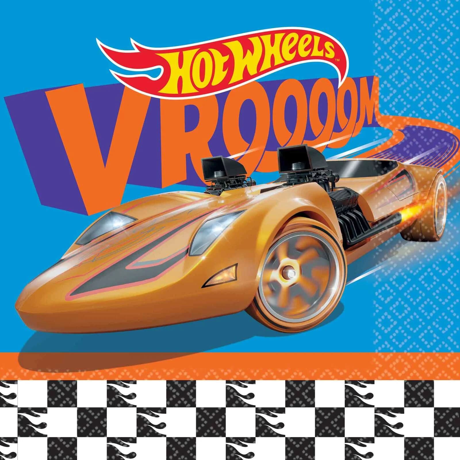 Hot Wheels Lunch Napkins FSC 16 Pack