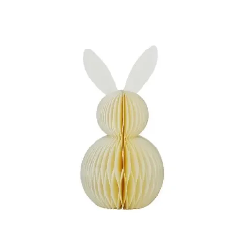 Bunny Hanging Ornament, Paper, 8 x 16 cm, White