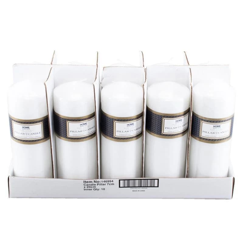 Candle Unscented Pillar 7cm x 20cm