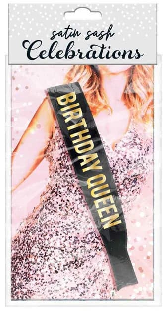 Birthday Queen Black Sash