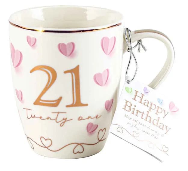 21st Birthday Sweet Heart Mug
