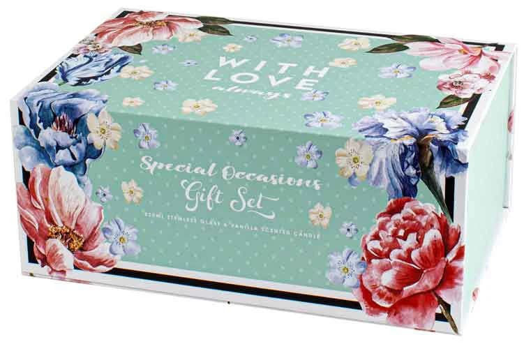 True Friends Stemless Glass and Candle Gift Set