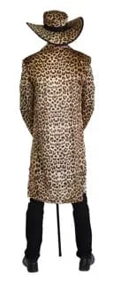 Adults Leopard Print Pimp Coat & Hat Costume