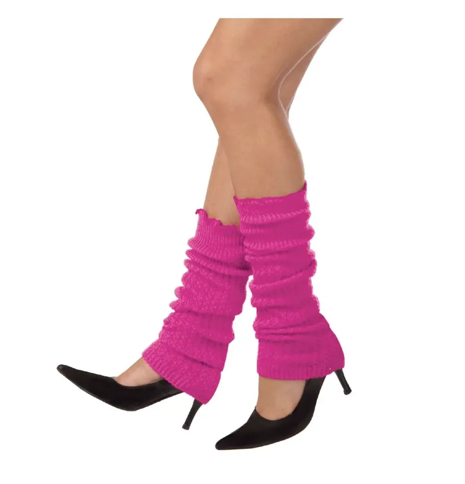 Neon Pink Leg Warmers (Set Pair)