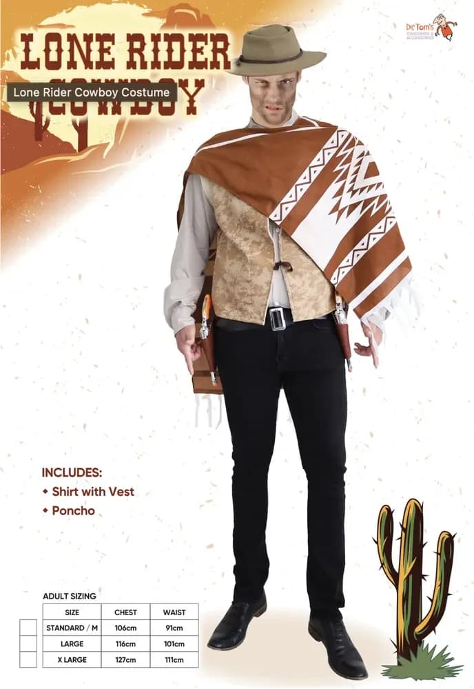 Adults Lone Rider Cowboy Costume