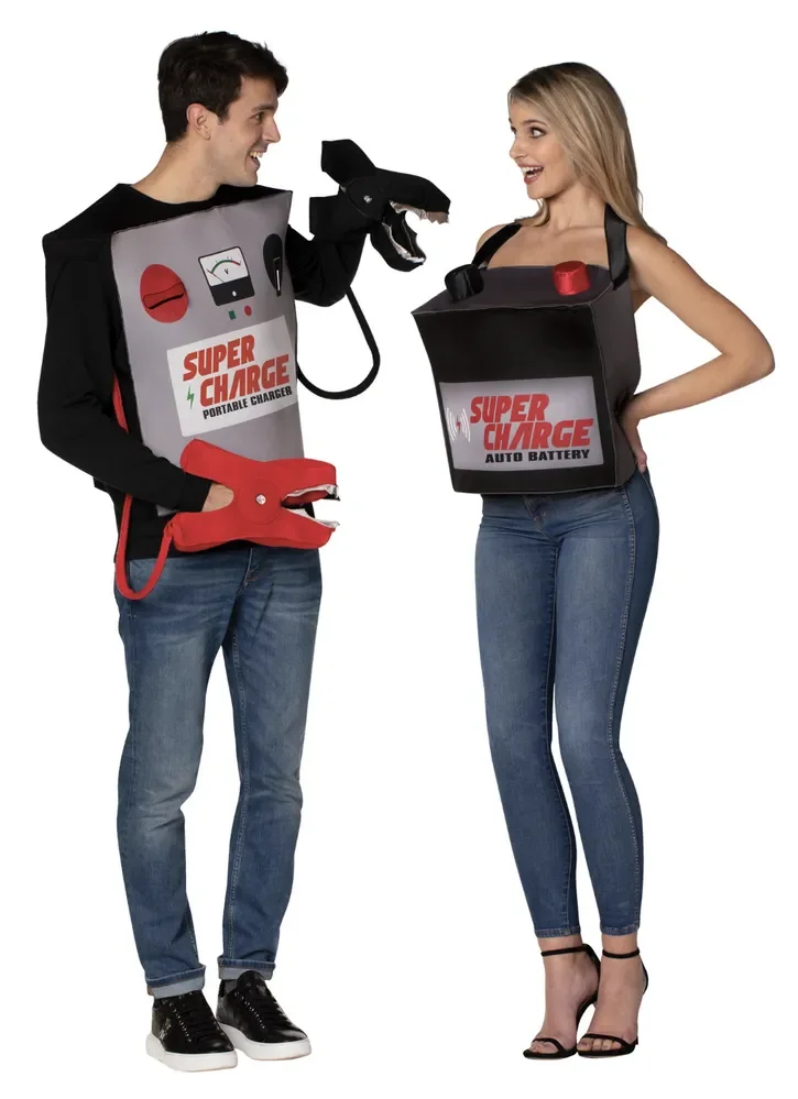 Battery & Jumper Cables Couples Costume Set