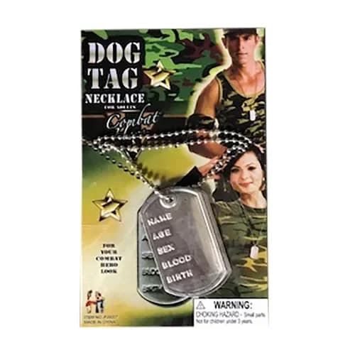Costume Military Dog Tags Necklace