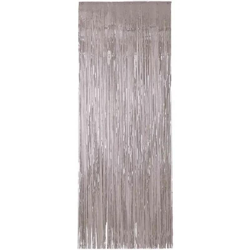 Metallic Silver Door Curtain (91x243cm)