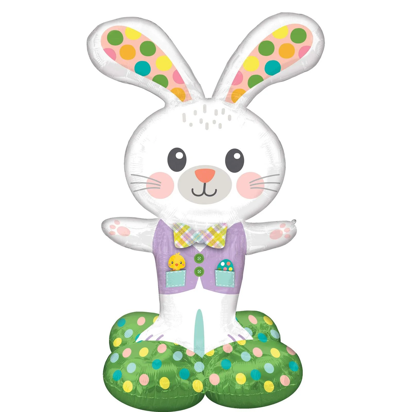 Cute Easter Bunny AirLoonz Standing Foil Balloon (73x116cm)