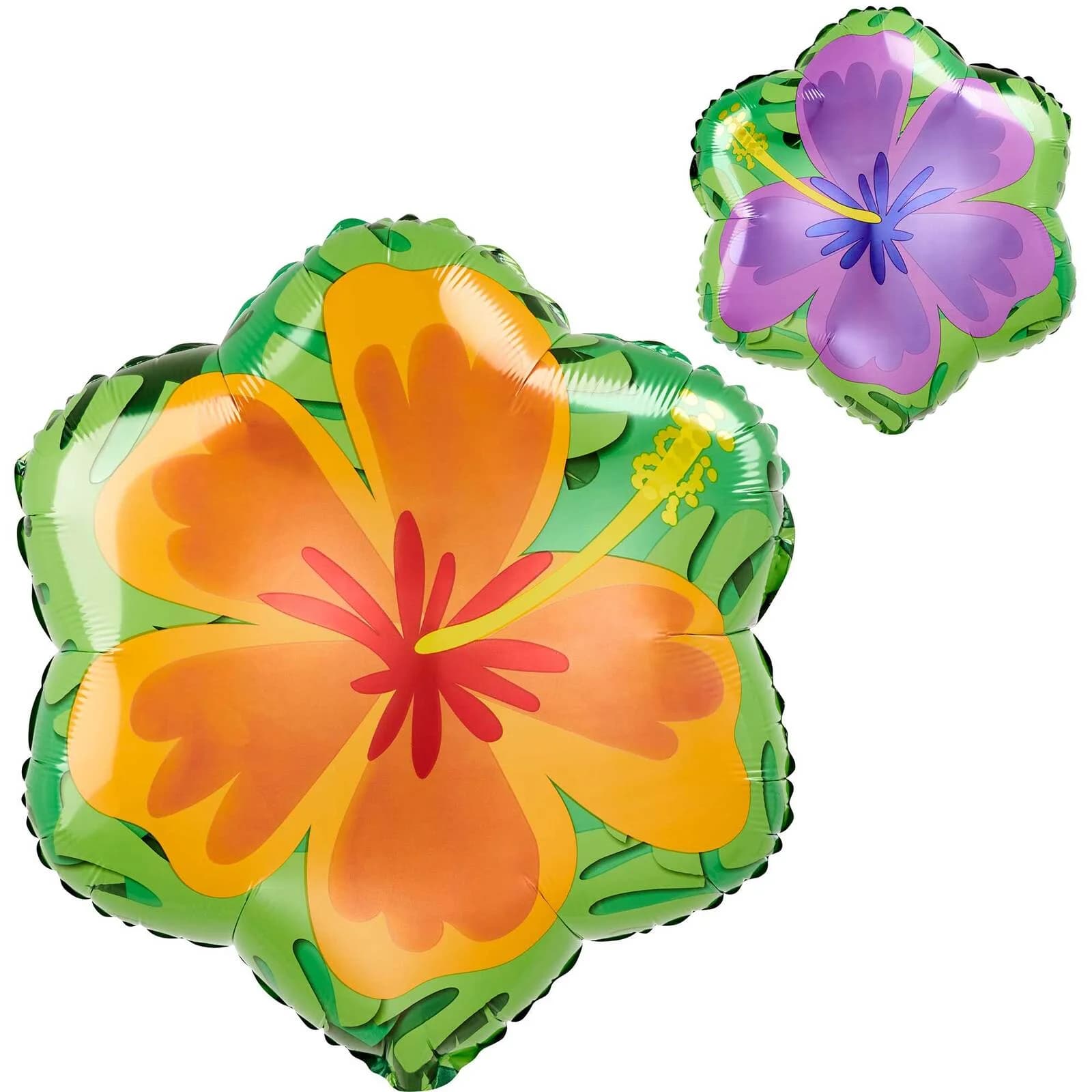 Orange & Purple Hibiscus XL Foil Balloon (45 cm)
