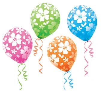 Hibiscus Print Latex Balloons (30 cm) - Pk 15