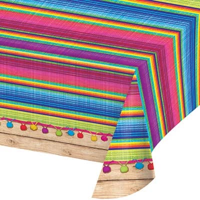 Fiesta Serape Rectangle Plastic Tablecover (137x 259cm)