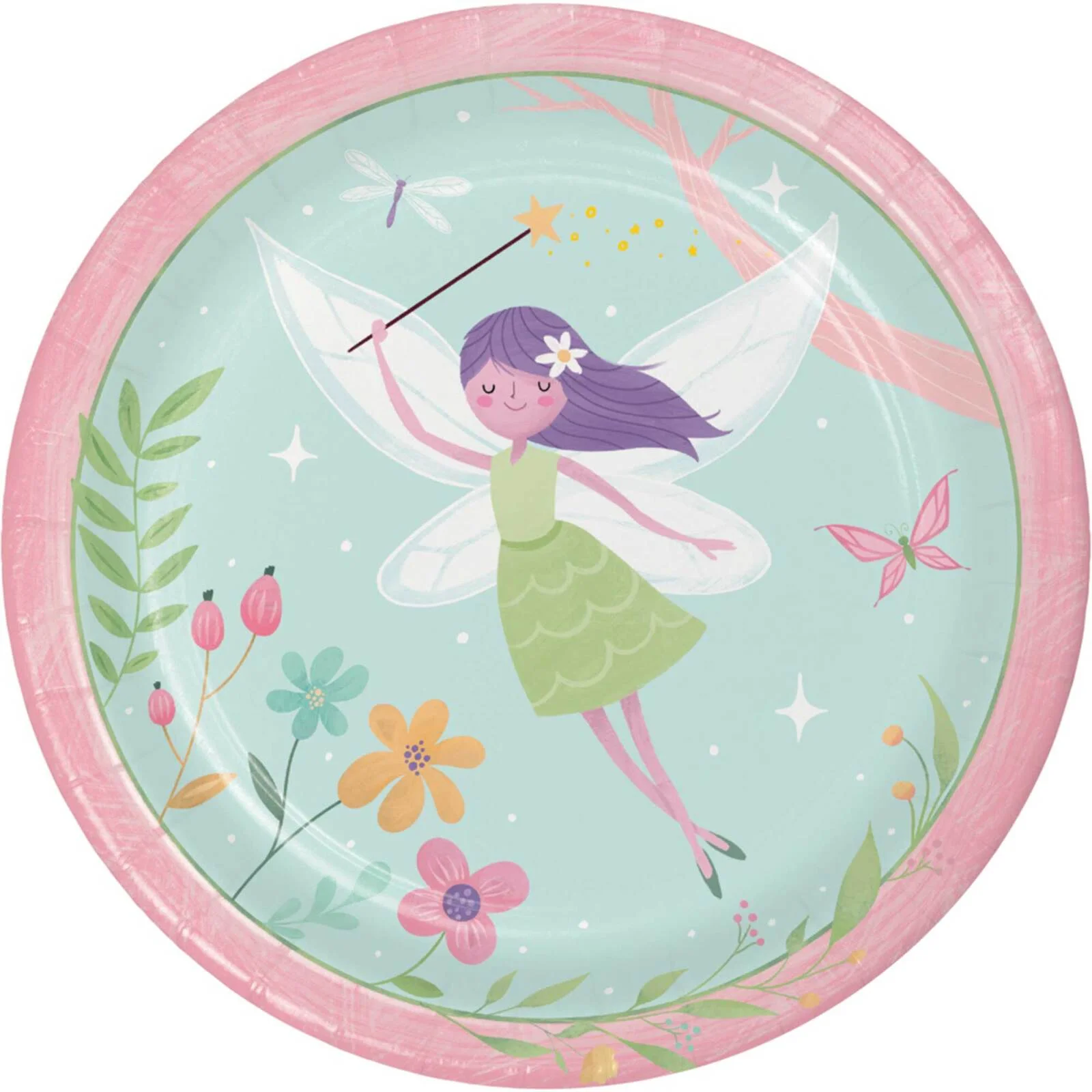 Fairy Forest Dinner Paper Plates (22cm) - Pk 8