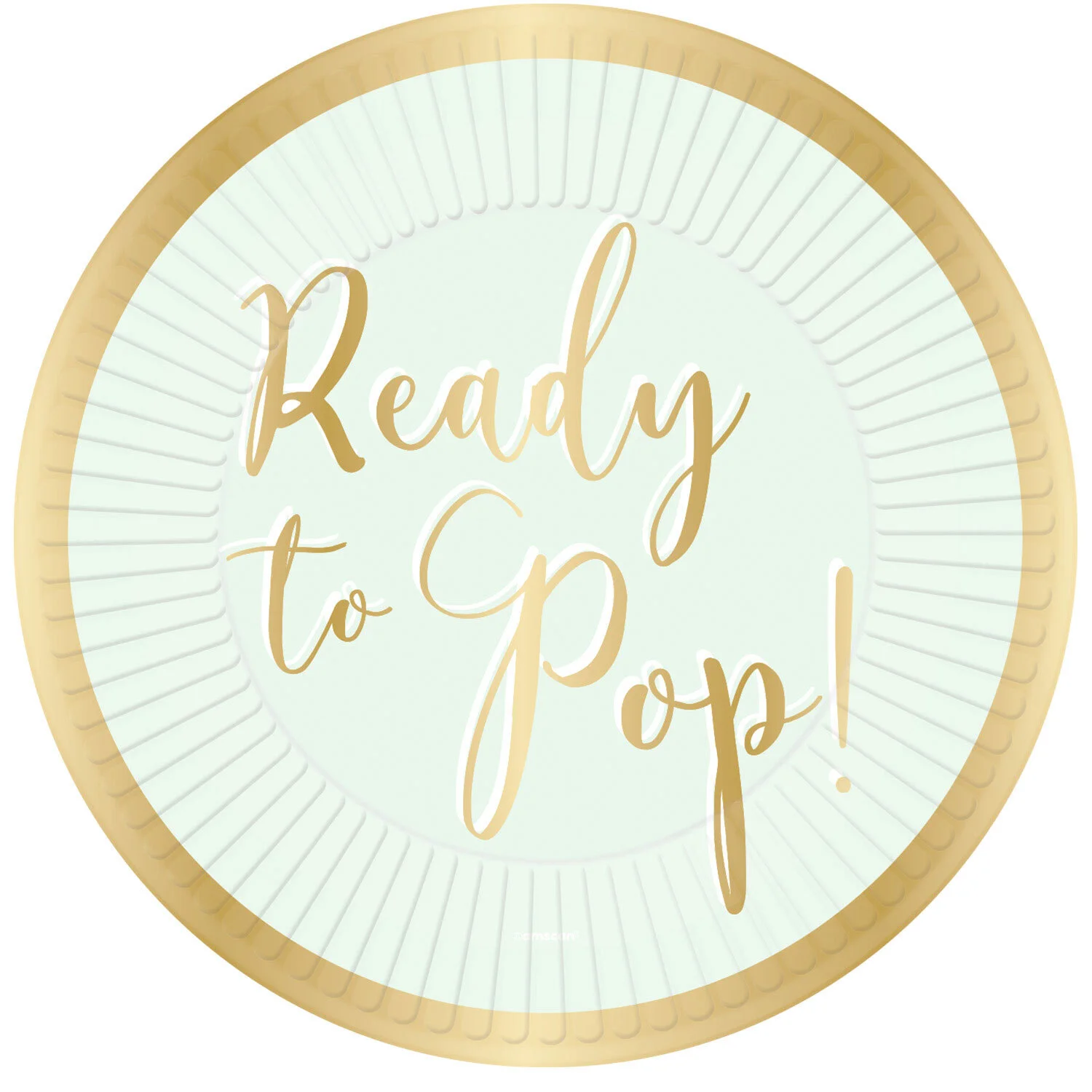 Ready To Pop Baby Shower Paper Plates (23cm) - Pk 8