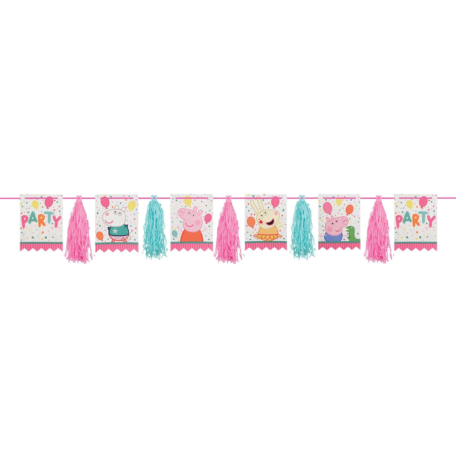 Peppa Pig Party Tassel Glittered Garland (3M)