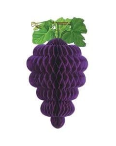 3D Honeycomb Tissue Grape Cluster Decoration (43cm)