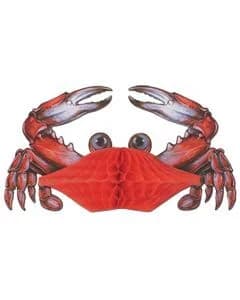3D Tissue Honeycomb Crab Decoration (28cm)