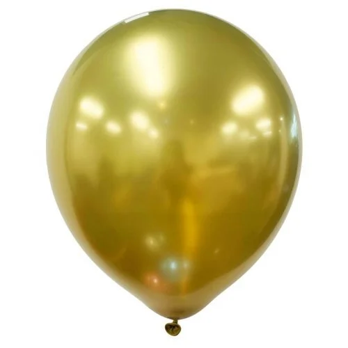 30cm Chrome Gold Latex Balloons - Pk 50