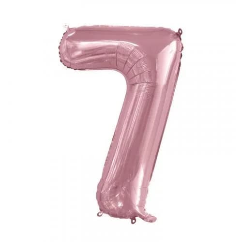 34" Number #7 Light Pink Foil Balloon (86cm)