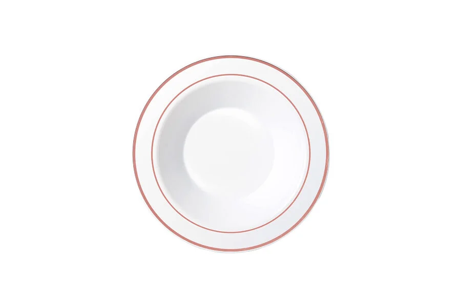 Heavy Duty Bowls w/Rose Gold Lining (19cm) - Pk 6