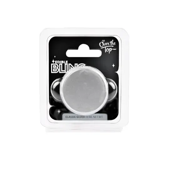Over the Top Edible Bling Classic Silver Lustre Dust (10 ml)
