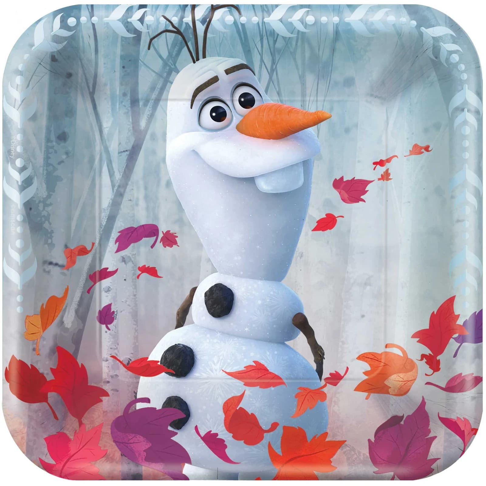 Frozen 2 Square Plates (17 cm) - Pk 8