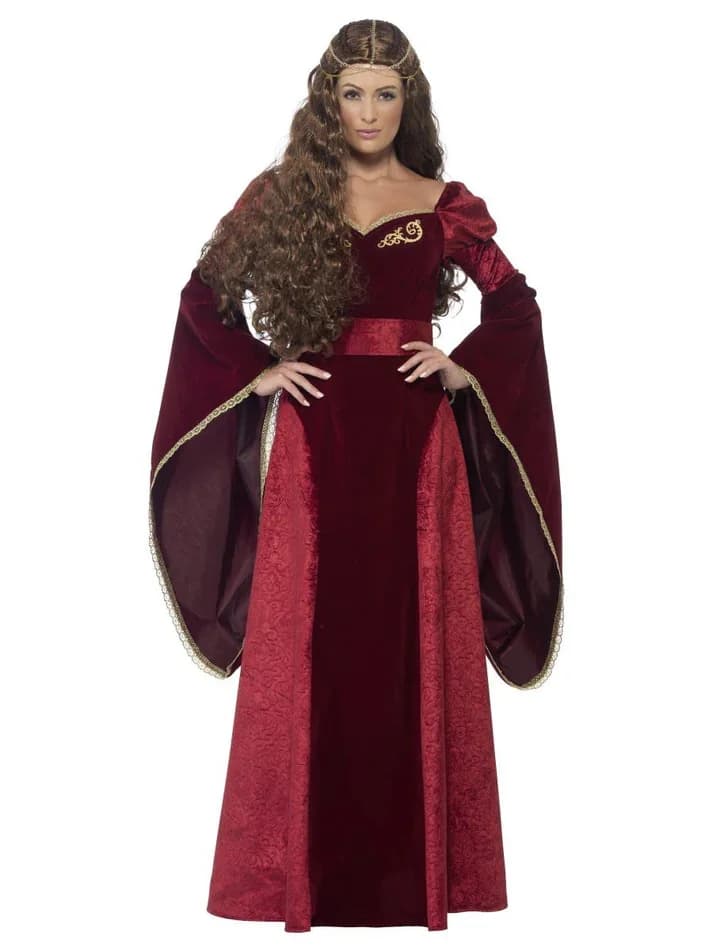 Deluxe Medieval Queen Costume, Red