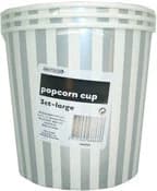 Silver Striped Popcorn Cups (Large) - Pk 3