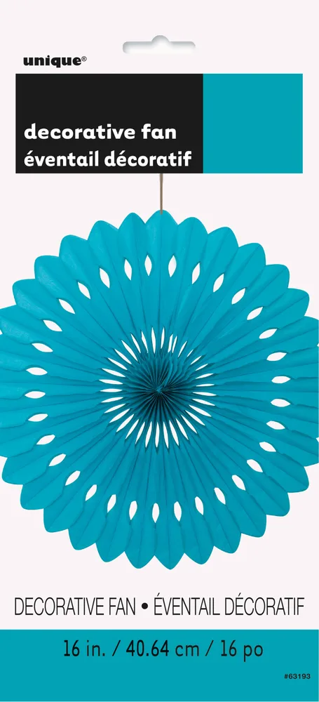 Teal Decorative Fan (40 cm)