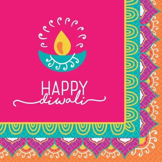 Diwali Beverage Napkins 16 Pack