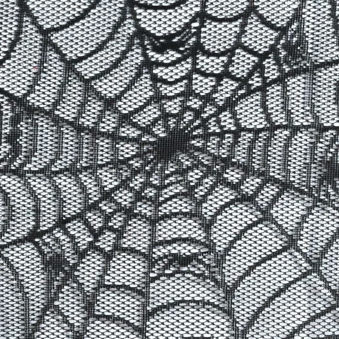 Black Spider Web Mantel Decoration (45x243cm)
