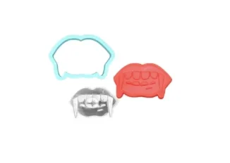 Fangs Cookie Cutter & Stamp Set (8 cm)
