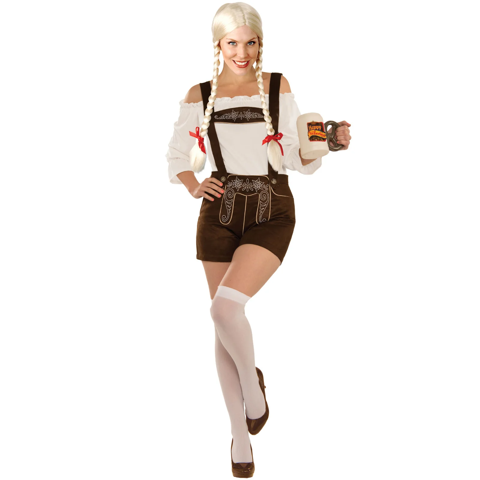 Women's Brown Lederhosen Costume