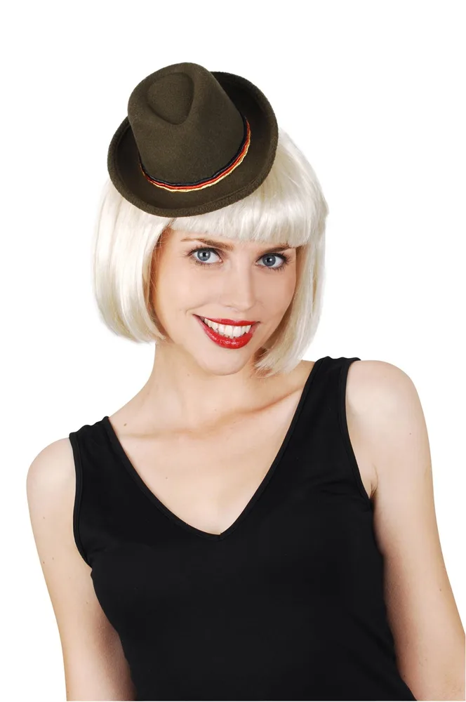 Oktoberfest Khaki Trenker Fascinator Hat