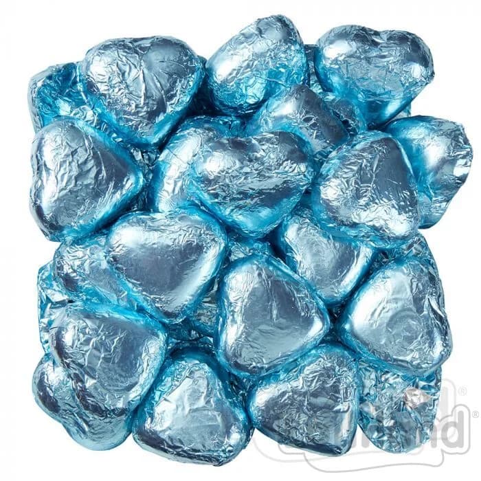 Blue Chocolate Hearts (500g)
