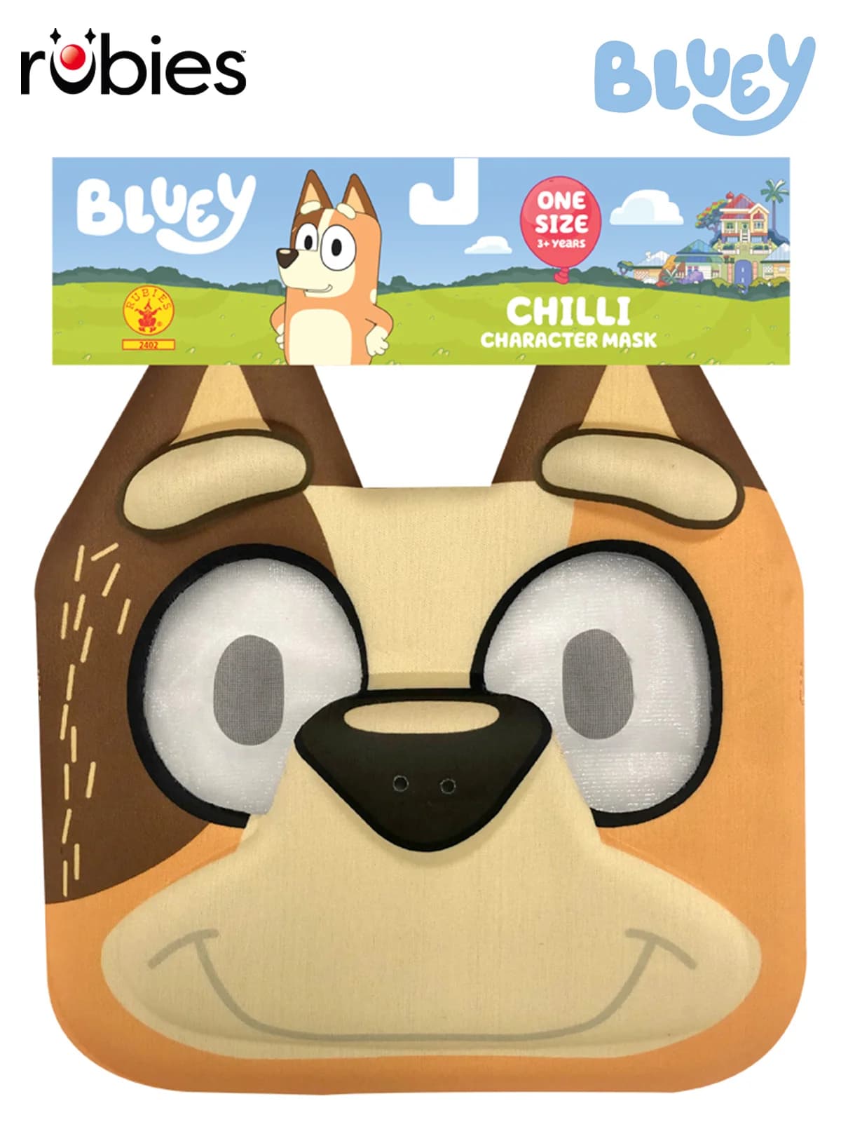 BLUEY Chilli Heeler Character Face Mask