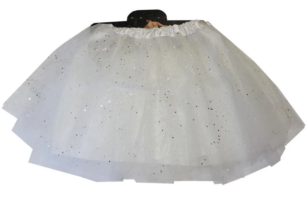 Glittery White 4ply Tutu (40cm)