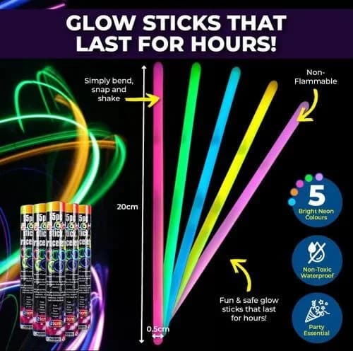 Glow Stick Bracelets (20cm) - Pk 15
