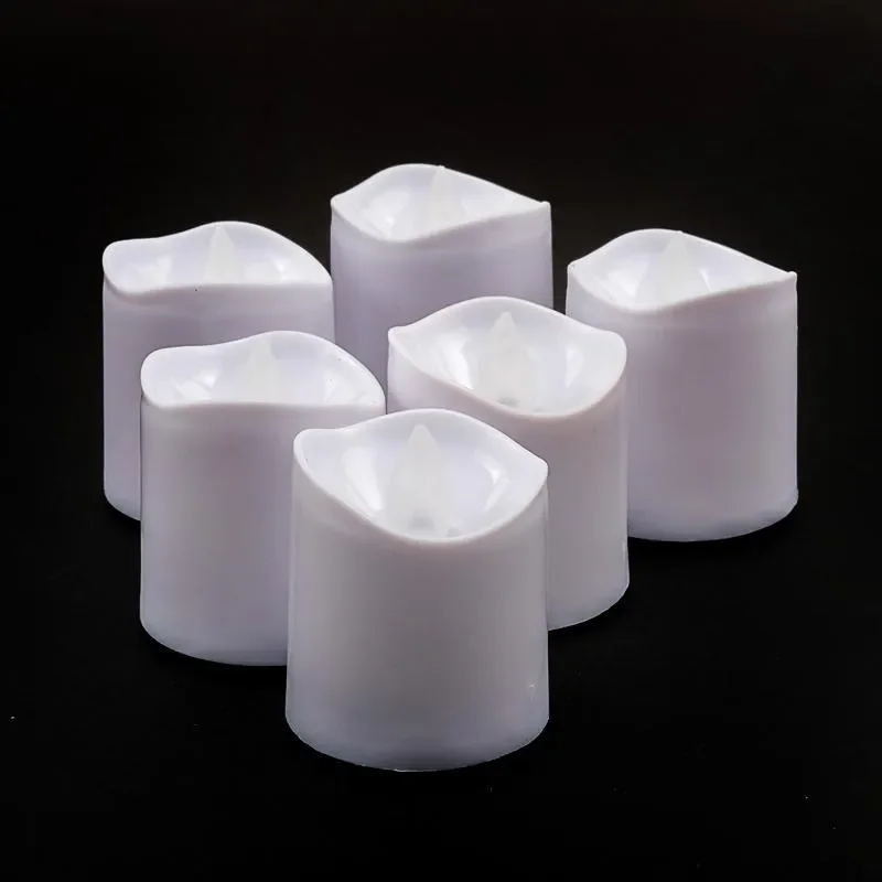 Flameless Warm LED White Votive Candles (4.8cm) - Pk 6