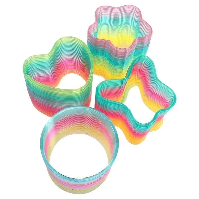 Glitter Rainbow Slinky Spring Toy (Asstd. Designs)