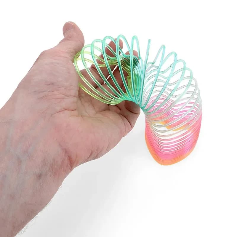 Glitter Rainbow Slinky Spring Toy (Asstd. Designs)