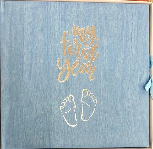 Blue My First Year Baby Record Book