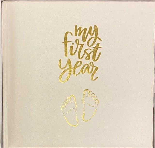 White My First Year Baby Record Book