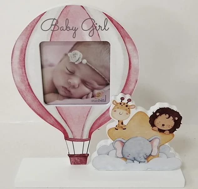 Baby Girl Balloon Photo Frame