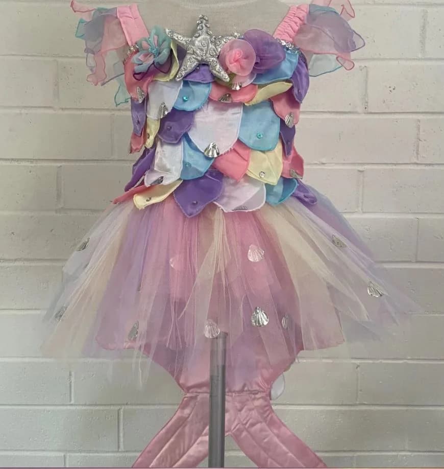 Kids Pastel Mermaid Dress Costume