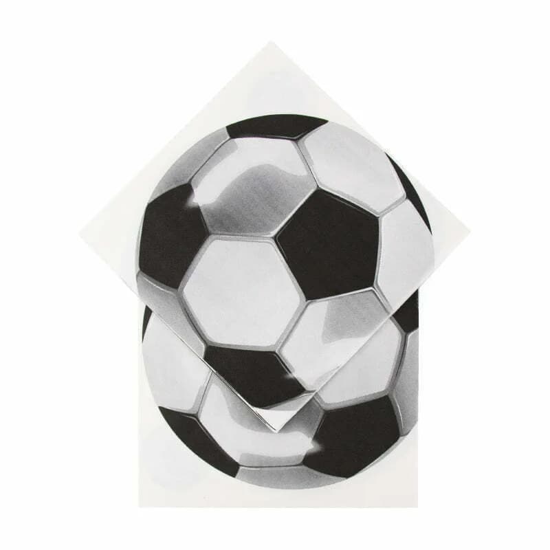 Soccer Ball Printed Paper Napkins - Pk 16